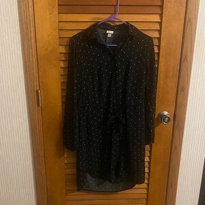 A New Day Black Dress with White Dots